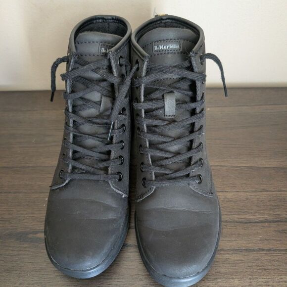 Dr. Martens Airwair Sheridan AW004 Matte Casual Black Combat Boots Sz 6 Womens - Picture 3 of 9